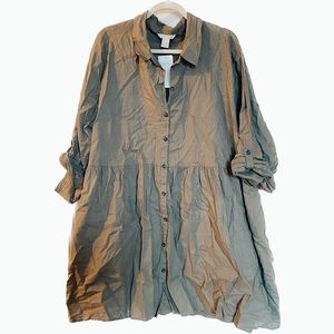 Linen blend button downs dress